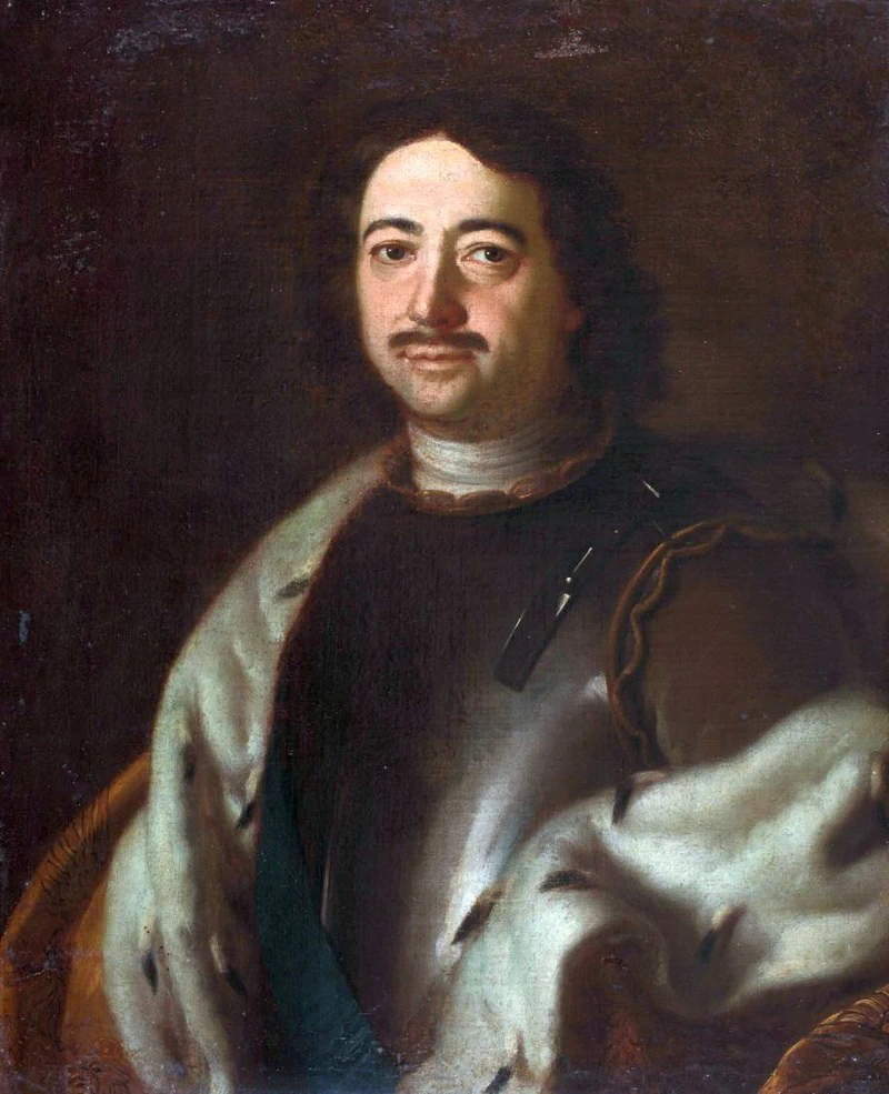 Ritratto di Pietro I in corazza ed ermellino con il nastro dell'Ordine di Sant'Andrea